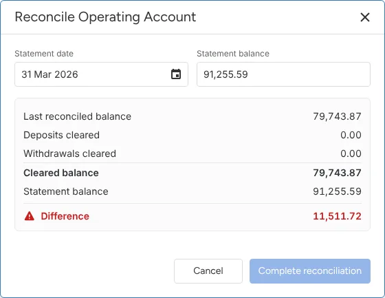 Bank reconciliation that does the matching